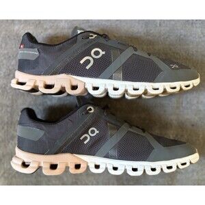 On Cloud Cloudflow Gray Rock Rose Athletic Sneakers Womens Size 6.5